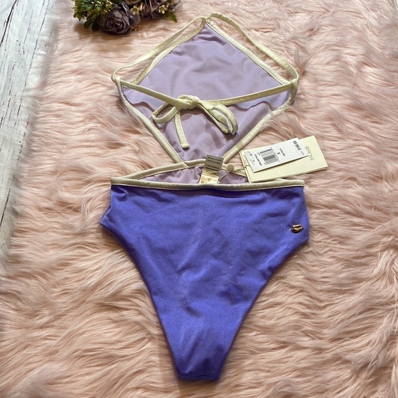 NWT Baobab Kira Berry One Piece Halter Swimsuit sz S - Picture 11 of 14